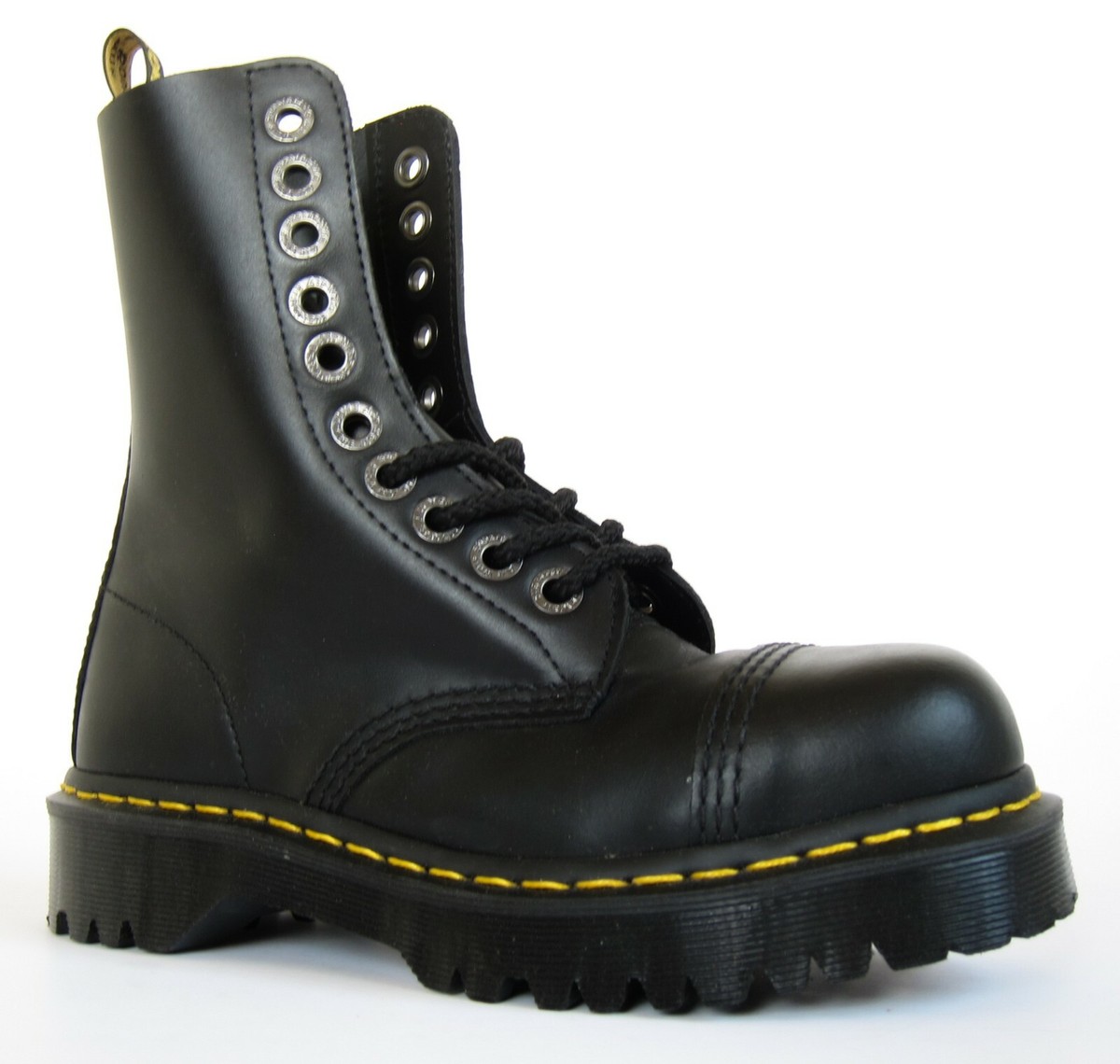 Dr. Martens BXB 10-Eye Steel Cap Toe Leather Mens Boots Size Dr. Martens BXB 10-Eye Steel Cap Toe Leather Mens Boots Size