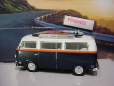Greenlight ROAD TRIP Pacific Coast 1971 VOLKSWAGEN T2 VAN✰Blue/wh VW bus✰loose
