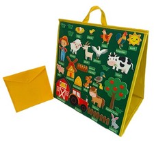 Felt Flannel Board Foldable Freestanding With Farm Animals Set For Children