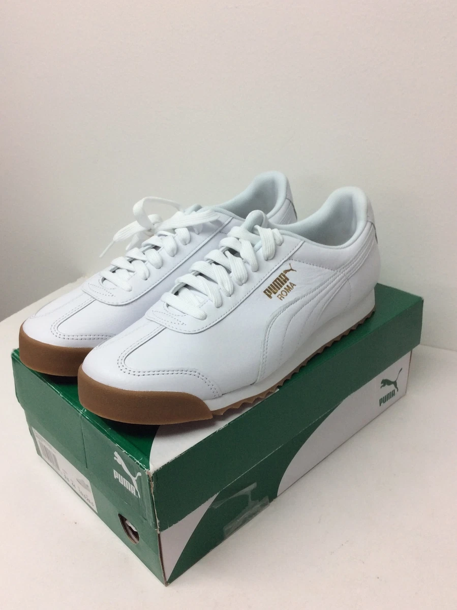 Puma roma classic gum trainers cheap