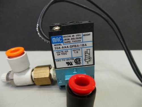 MAC 35A-AAA-DFBA-1BA Solenoid Valve 24VDC 1.8 Watt Nice Condition - Picture 2 of 3