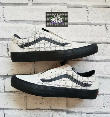 vans old skool supreme grid black