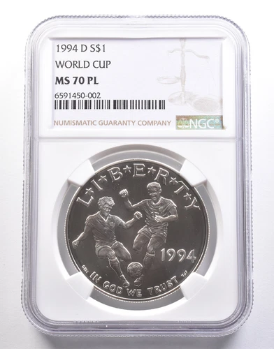 1994-D World Cup Commemorative Silver Dollar MS70 PL NGC *6633