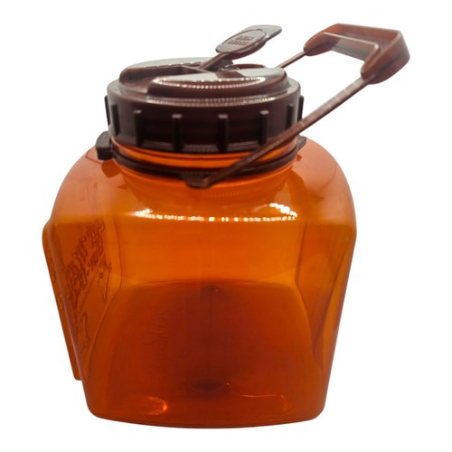 Bill Miller Bar-B-Q Orange Gallon Tea Bucket Jug Carrying Handle & Twist Off Lid - Picture 6 of 8