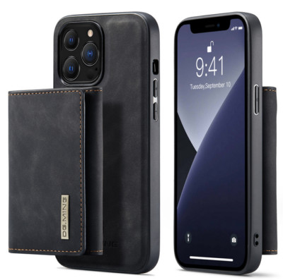 Men Magnetic Removable Leather Card Wallet Flip Phone Case For iPhone/Samsung