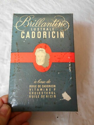 Vintage Friseursalon Werbung Cadoricin Brillantine Haarprodukt Schild 50er Jahre  