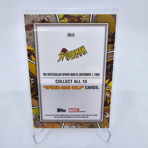 2024 Topps Chrome Marvel Spiderman Gold SG-2 The Spectacular Spider-Man #2 🔥 - Picture 4 of 4