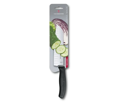 Victorinox 17cm Santoku Fluted Edge Cooks & Chefs Knife 6.8523.17B - Picture 2 of 2