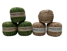 Vintage M & K Morse & Kaley 6 Balls Knitting Cotton Yarn (5 NOS)