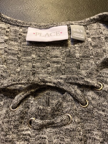 The Children’s Place Gray Sweater Dress, Girls Size Small 5/6 - Picture 3 of 3