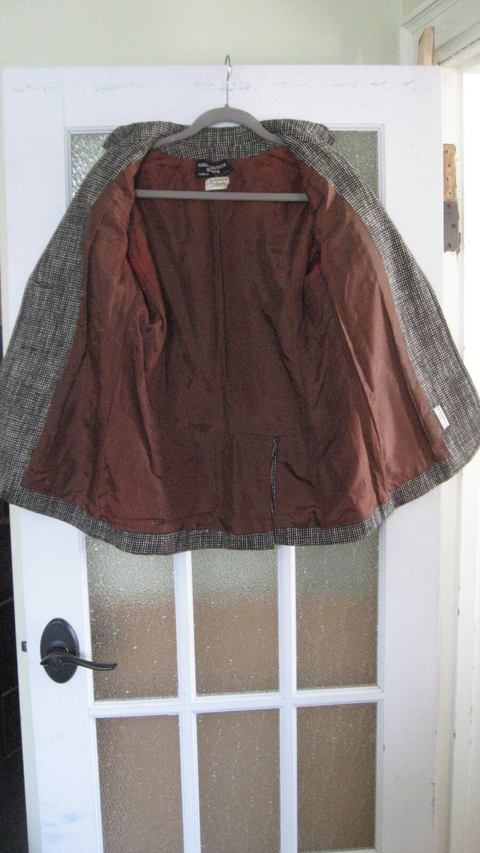 Vintage 60s Andre Ledoux Sports Paris France Wool Pant Suit Mr 