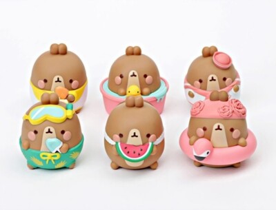 Molang Summer Special Vacation Figure Ver.2 Figure 6ea Set  Full Set Genuine