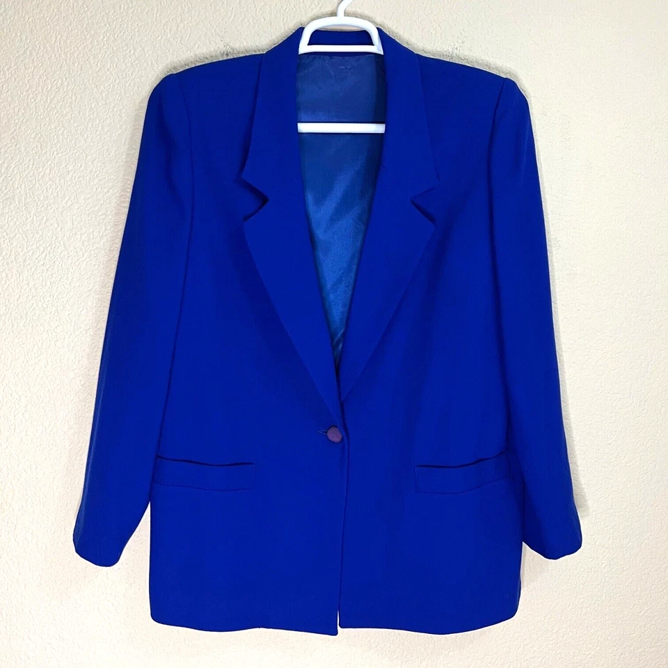 Blazer Traje Chaqueta De Colección Lloyd Williams 12 Mujeres Azul Lana Academia Preppy Foto 3 de 4