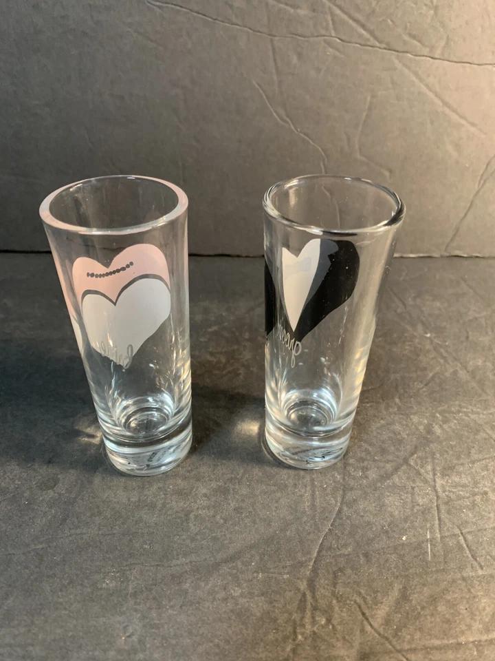 Juego de vasos de chupito para novia y novio despedida de soltera boda 4 oz Foto 3 de 4