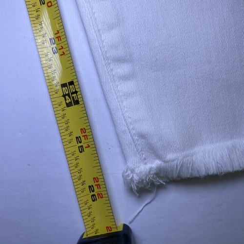 NUEVO Pantalones de mezclilla Nature blancos tiro alto tobillo ajustados botones mosca talla 26 nuevos con etiquetas - Imagen 5 de 8