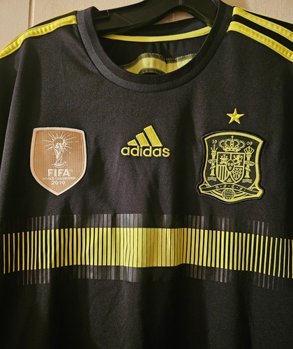 Adidas Spain FIFA 2010 World Cup Champions Soccer Black Jersey Size LARGE L - Picture 3 of 6