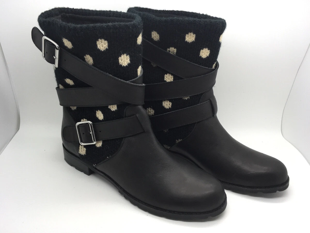 Boots Mellow Yellow New Black Leather Size 38 Eur 6.5 US eBay