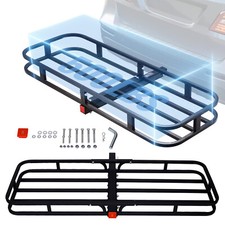 Quick Release 500lb 2in Trailer Hitch Mount Cargo Luggage Rack Carrier For Jeep