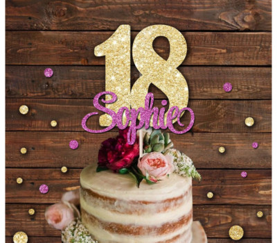 Glitter Cake Topper Personalised year 16th,18th,21st,40th,50th,60th,40 Birthday Glitter Cake Topper Personalised year 16th,18th,21st,40th,50th,60th,40 Birthday