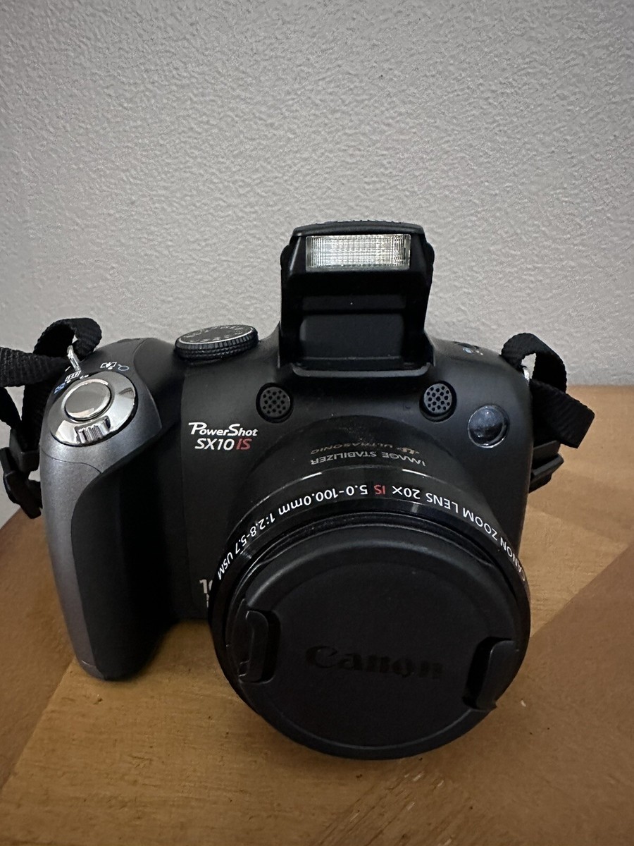 Canon PowerShot SX10 IS 10.0MP Digital Camera Tested Lens Cap SD