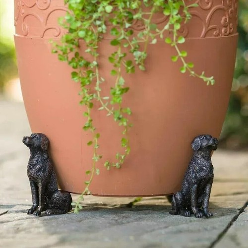 Flower Pot Feet Stand 3Pcs Resin Animal Shape Cat Dog Plant Garden Bonsai Holder - Picture 22 of 27