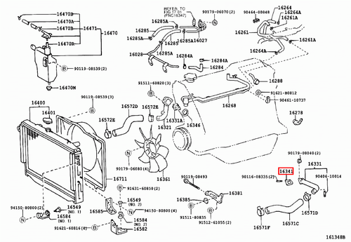 Genuine LandCruiser 75 70 Series 1HZ 1PZ Radiator Top Hose Water Outlet Gasket - Picture 10 of 20