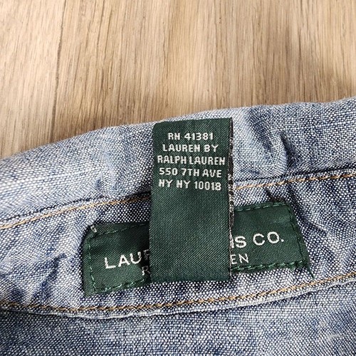 Lauren Ralph Lauren Damen Hemd Größe XS Blau Denim Baumwolle Langarm Knopfleiste - Bild 3 von 9