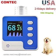 veterinary CO2 Mainstream ETCO2 Capnograph Respiration Rate End-tidal CA10M-VET