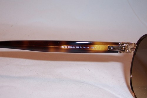 NUEVAS GAFAS DE SOL HUGO BOSS 0788/S lni-jd doradas/marrones auténticas - Imagen 7 de 8