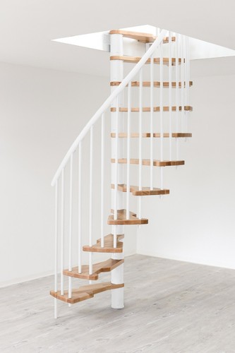 Indoor Space-Saving Spiral Staircase Kit Only Need 51.18"x30.71" Ceiling Opening - Picture 8 of 24