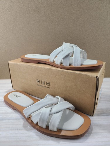 Women's Crevo, Busy Sandal CW1389-100 White Leather Size 10 Midium - Picture 2 of 8