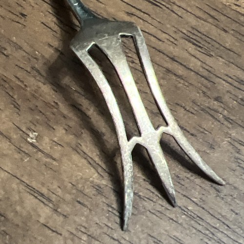 SSMC sterling silver Lemon Fork 4 3/4" Three Prong - Picture 6 of 8