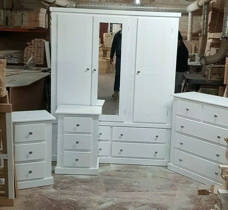 White and 2024 silver bedroom set