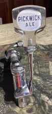 Vintage 1960’s PICKWICK ALE Beer Acrylic Tap Handle Faucet Spout Haffenreffer