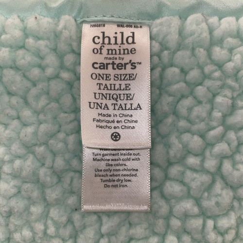 Carter’s Child of Mine Sherpa Baby Blanket with Elephant Print 29x34” - Picture 3 of 5