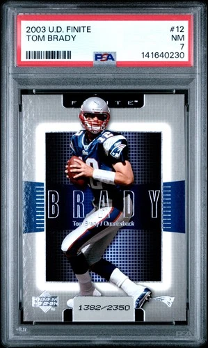 2003 UPPER DECK FINITE #12 TOM BRADY 1382/2350 PSA 7