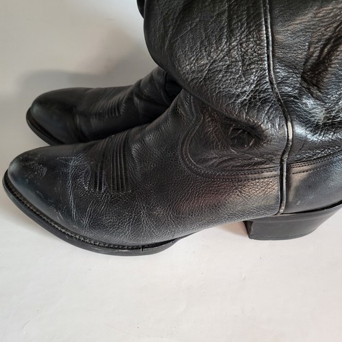 Ariat Schwarz Leder Herren Größe 13 D Western Cowboystiefel - Bild 3 von 14
