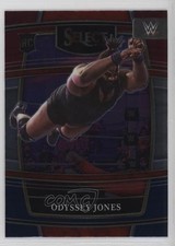 2022 Panini Select WWE Concourse Red & Blue Prizm Odyssey Jones #64 1e19