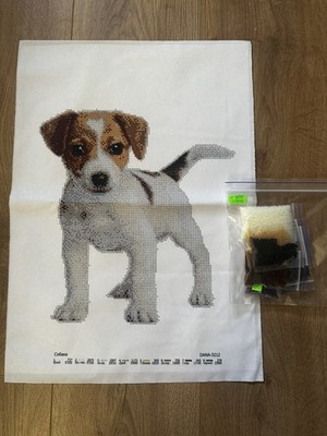 Perlenstickset DIY Bastelset gestempelt Perlen Nadelspitze Hund Dana 3212