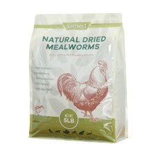 5LB Dried Mealworms, 100 Natural Non-GMO Dried Mealworms for Chickens, High ...