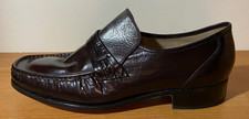 Freeman Caravan 55820 Men's Brown Leather Dress Shoes Loafers Slip On Strap