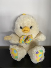 Easter Chick Plush Yellow Duck Cuddle Wit 1992 Bowtie Eggs Spring Vintage NEW