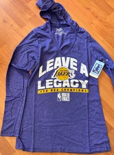 Majestic Los Angeles Lakers Women's Purple Full Court Foil V-Neck Hoodie Jacket