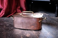 Vintage French Copper and Brass Rectangular Braisi�re Pan