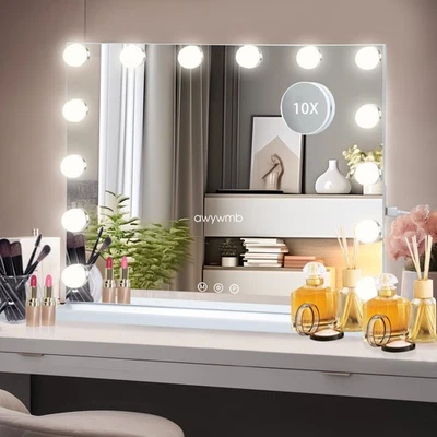YAMISSI Hollywood Schminkspiegel mit Beleuchtung Kosmetikspiegel Tischspiegel Dimmbar