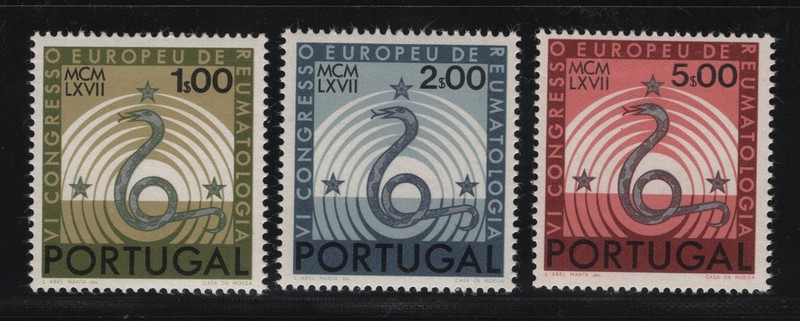 Portugal - 1967 6th European Congress of Rheumatology - Complete Set - MNH