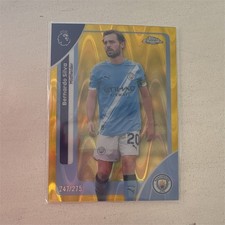 Topps Chrome Premier League Bernardo Silva Gold Wave /275 Soccer Card