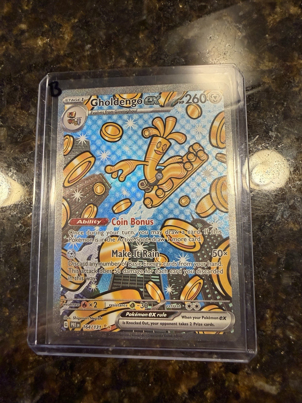 Pokemon Gholdengo EX 164/131Prismatic Evolutions SpecialIllustration Rare