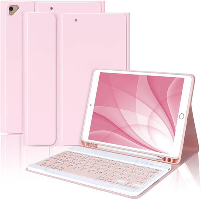 MMK Ipad 9Th Generation Case with Keyboard, for Ipad 8Th 7Th Generation Case wit