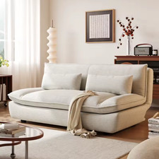 Sofa Bed Cotton Corduroy Fabric Convertible Foldable Futon for Living Room